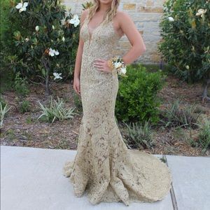 Sherri Hill Gold Dress